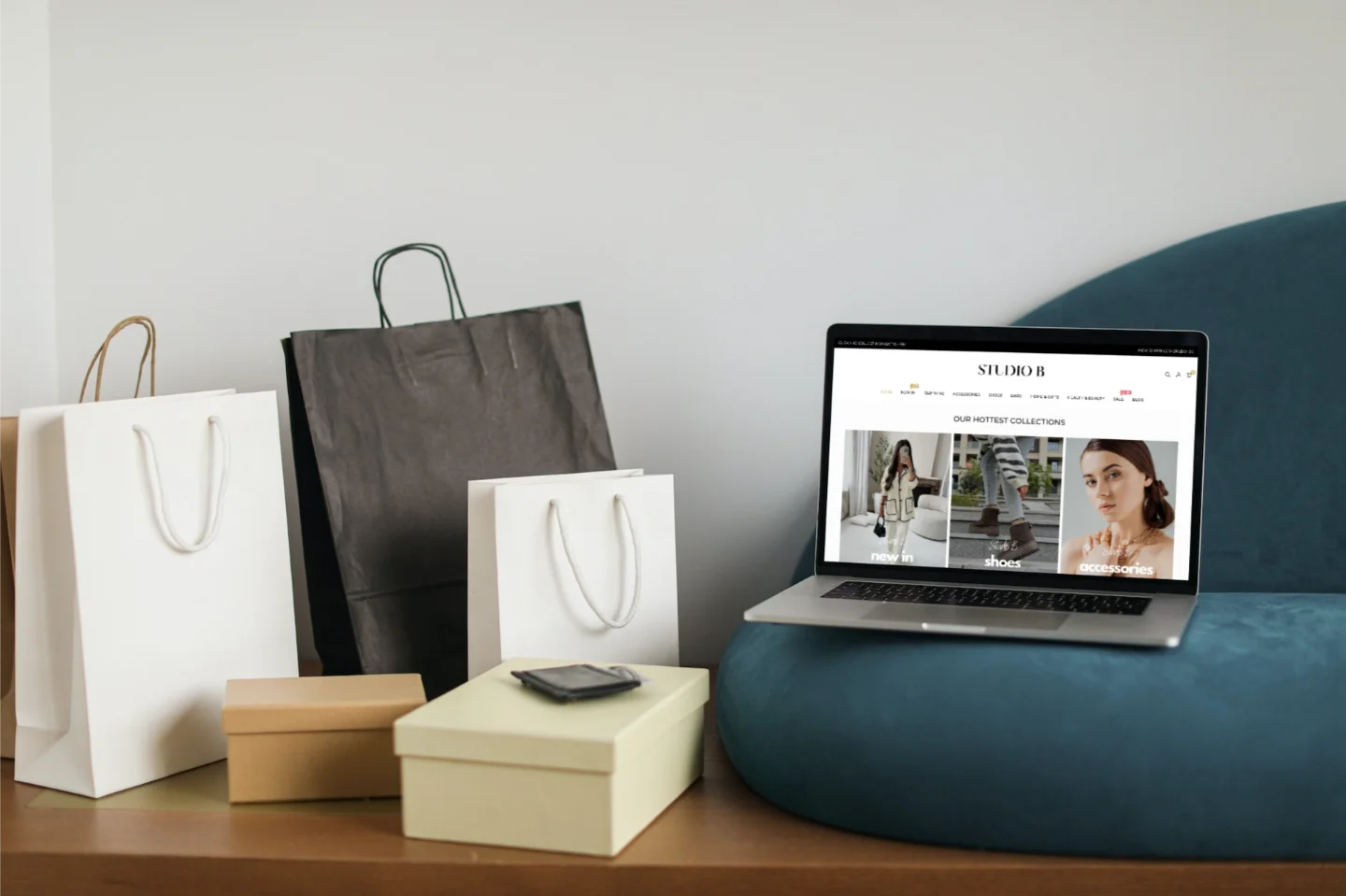 Studio B Shopify project by NE1 Digital, custom theme and conversion optimisation for a Sunderland fashion retailer