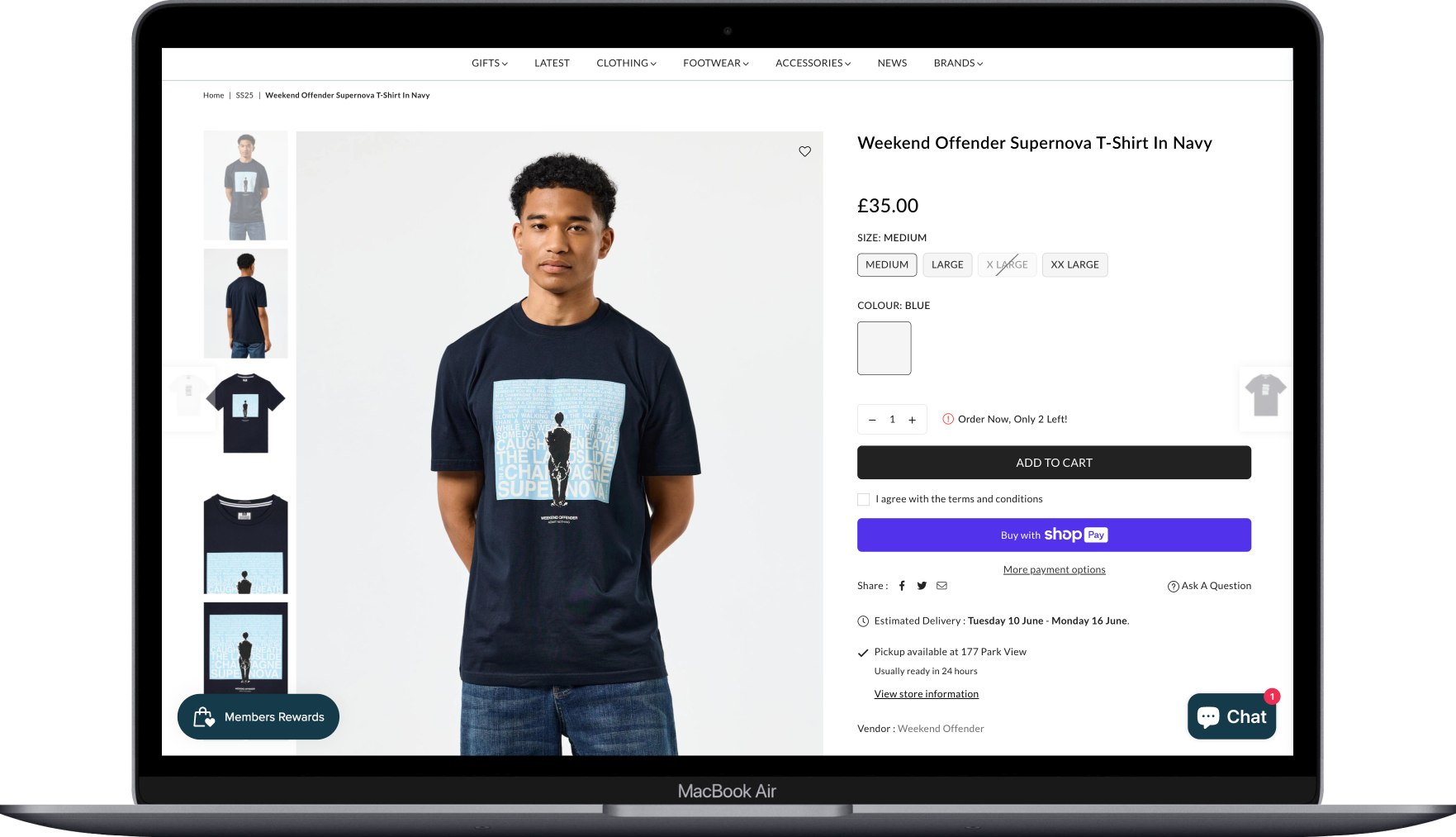 Shopify store theme design example 2 by NE1 Digital, custom Liquid development