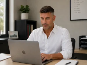 NE1 Digital founder Michael James, marking 100 Google reviews
