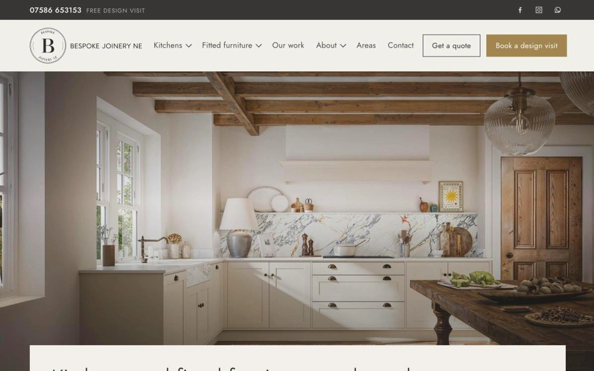 Bespoke Joinery NE, one of our websites for home improvement