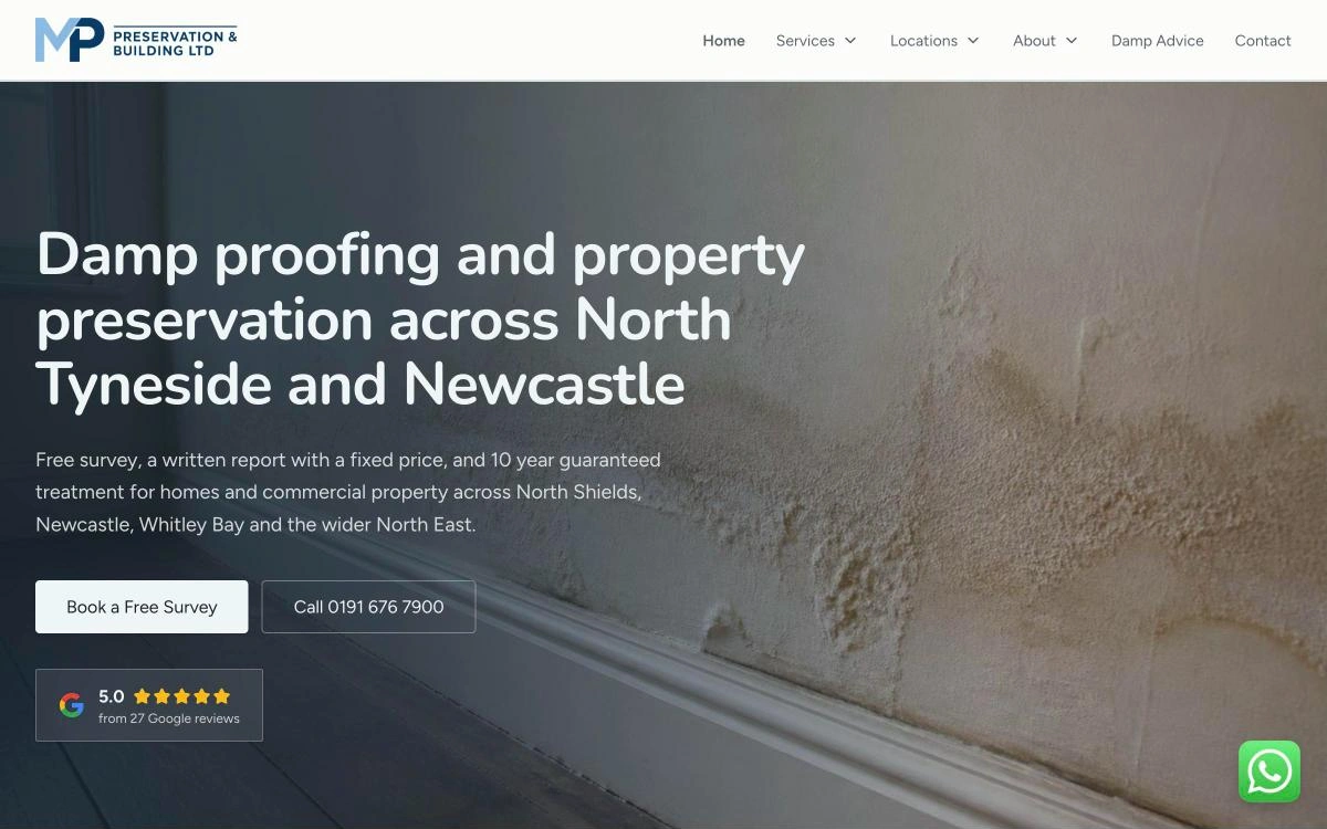 MP Preservation website built by NE1 Web Design and SEO